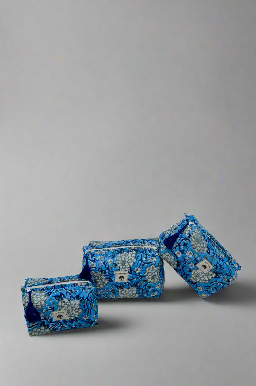 Jardín de Medianoche | Bolsa de Algodón | Imprescindible de Viaje con Estampado a Mano