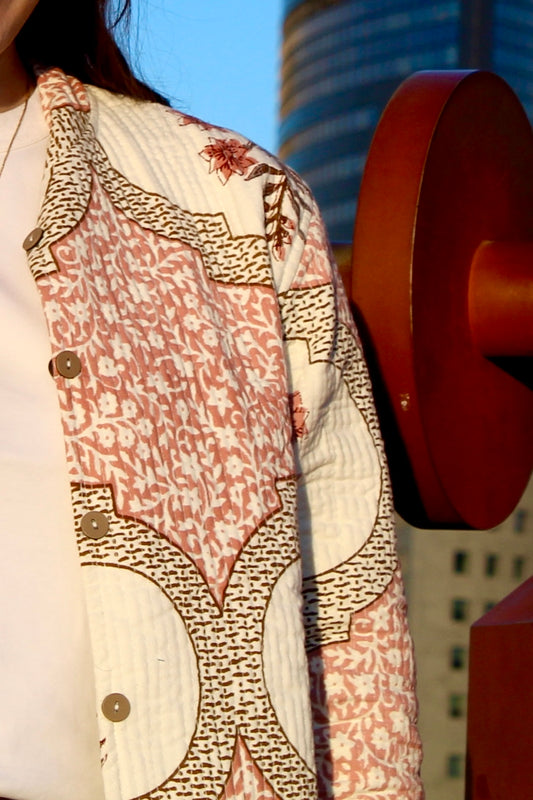 The Architect’s Blueprint | Cotton Jacket | Hand-Stamped Cotton Outerwear