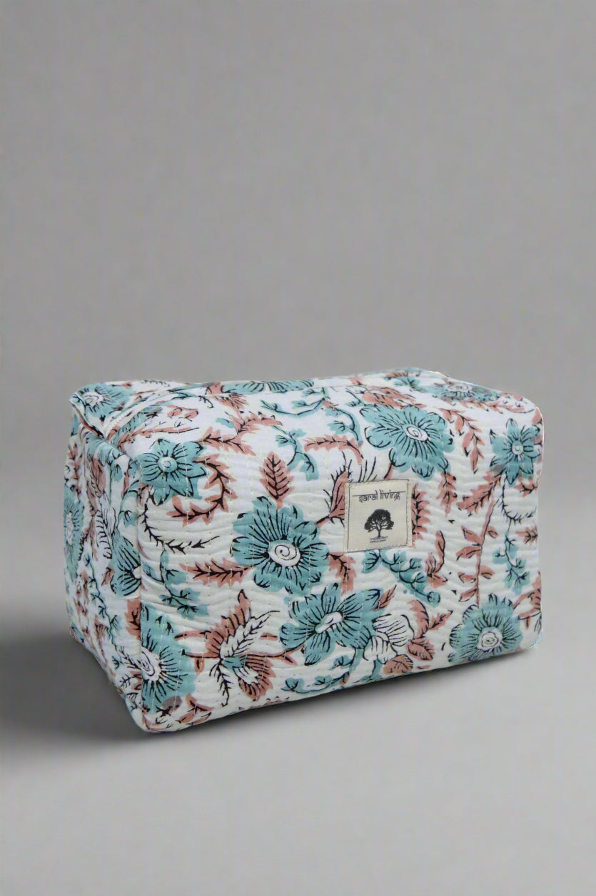 Dusky Bloom | Bolsa de algodón | Imprescindible de viaje con estampado a mano