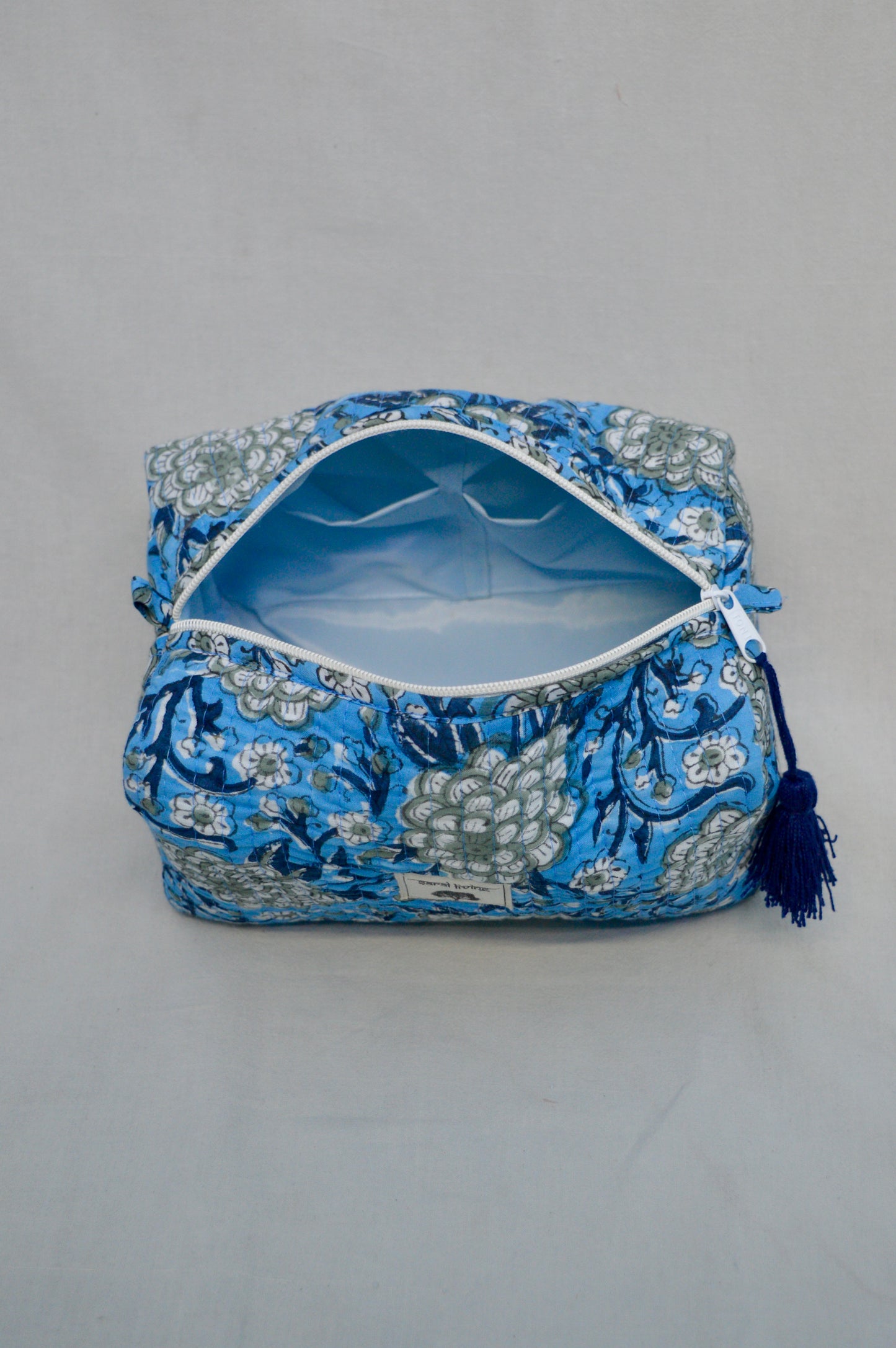 Jardín de Medianoche | Bolsa de Algodón | Imprescindible de Viaje con Estampado a Mano