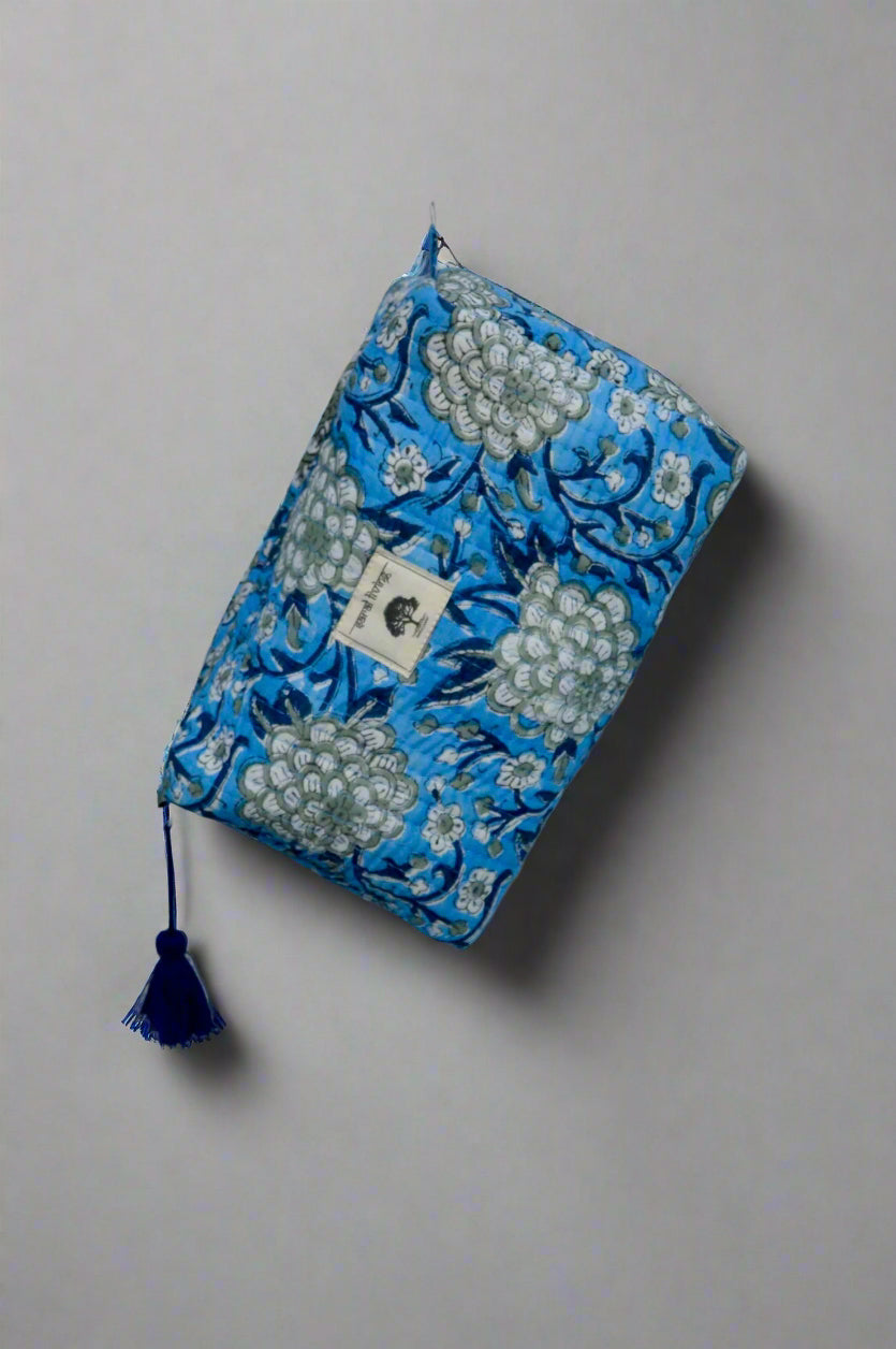 Jardín de Medianoche | Bolsa de Algodón | Imprescindible de Viaje con Estampado a Mano