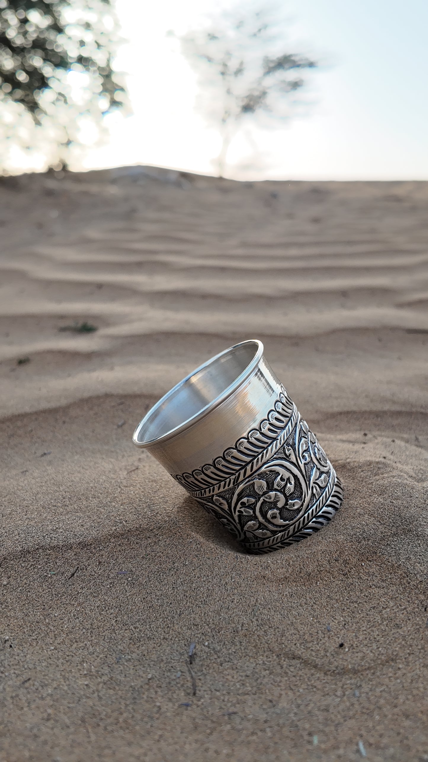 Maharaja Luxe | 99.9% Pure Silver Glass | Classic Grandeur