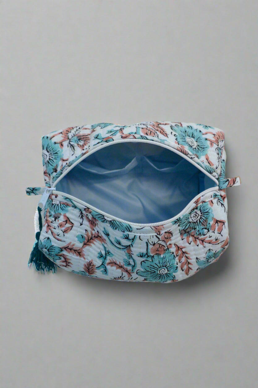 Dusky Bloom | Bolsa de algodón | Imprescindible de viaje con estampado a mano
