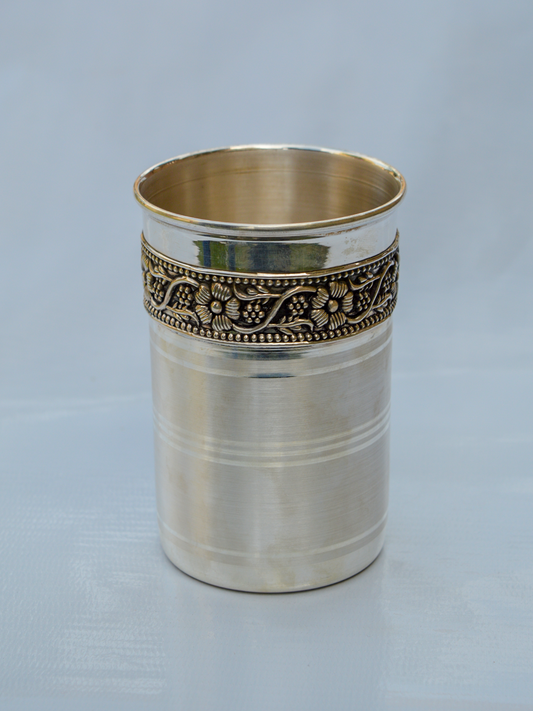 Royal Crest | 99.9% Pure Silver Glass | A Touch of Tradition