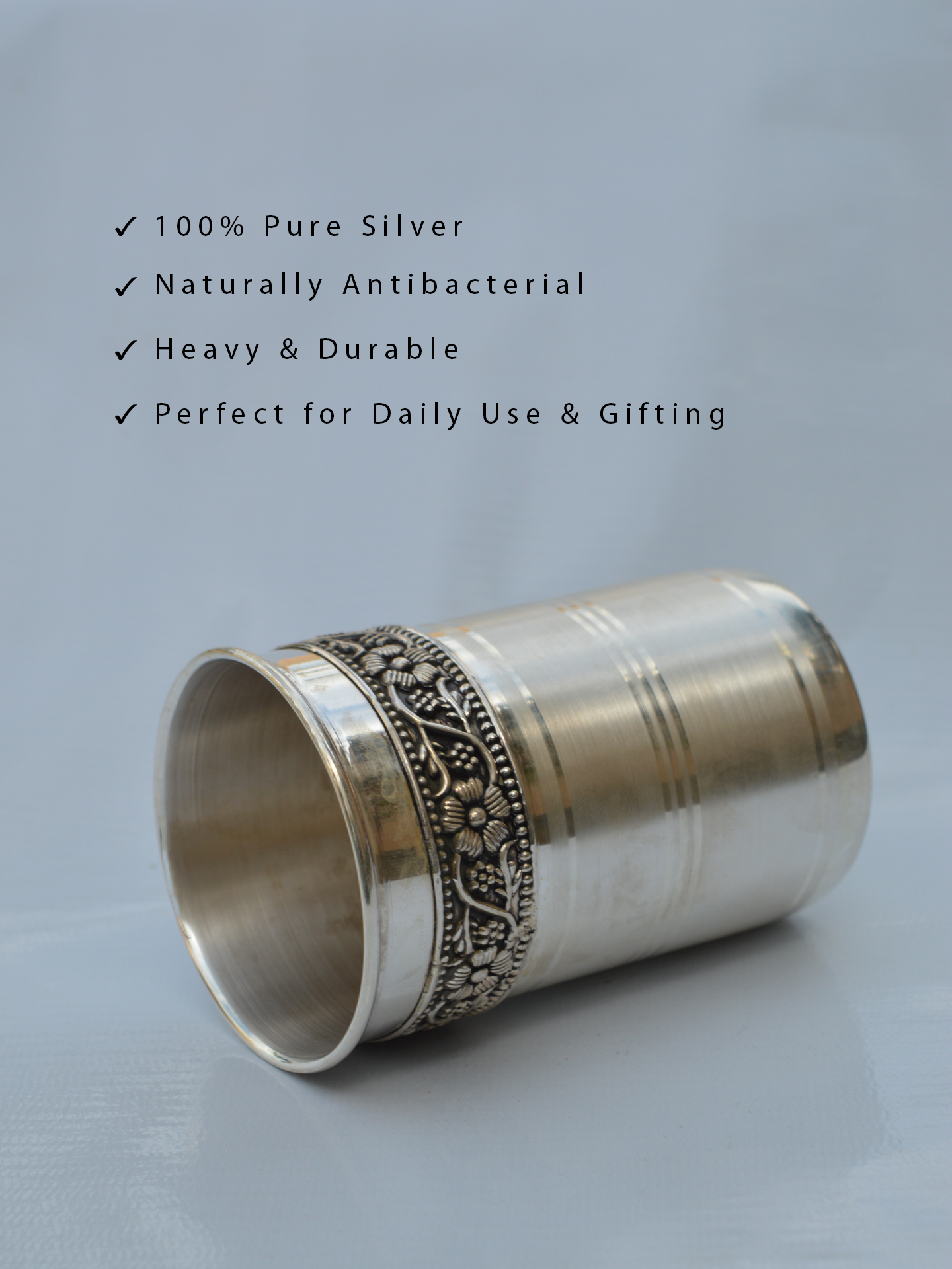 Royal Crest | Cristal de plata pura al 99,9 % | Un toque de tradición
