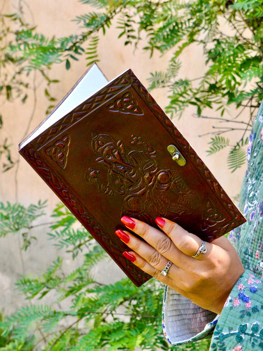 The Remover | Leather Diary with Ganesha Embossing