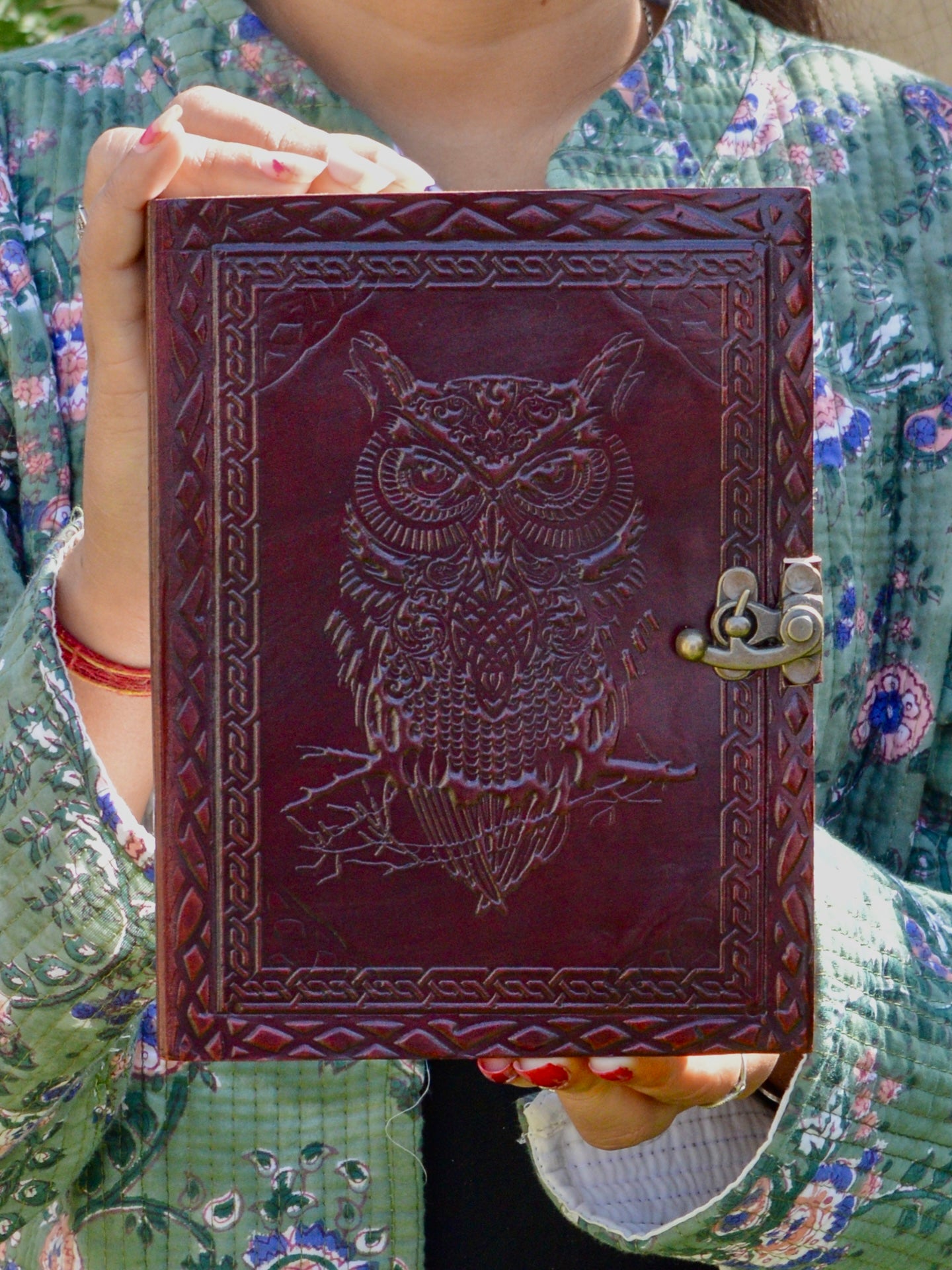 Das Orakel | Ledertagebuch mit Eulenprägung