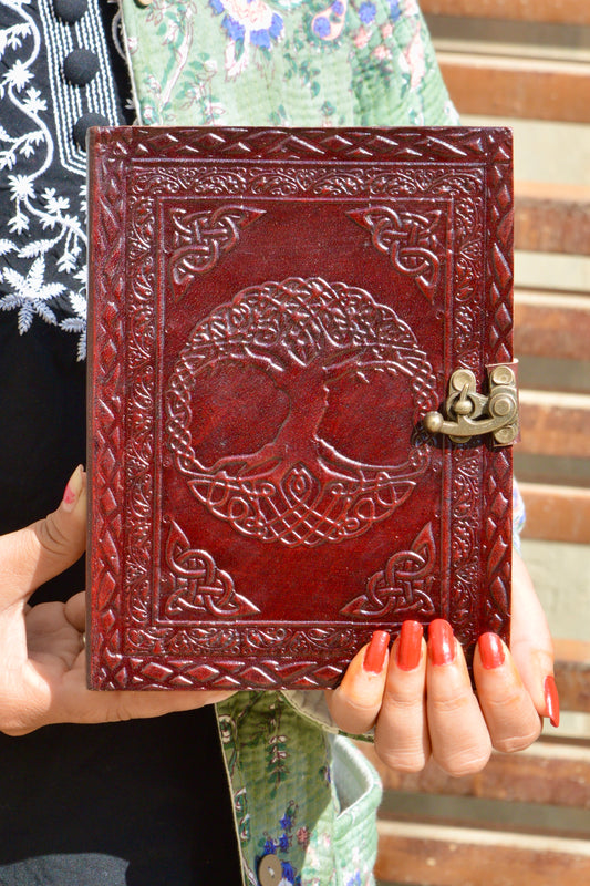 The Root | Leather Diary with Tree of Life Embossing