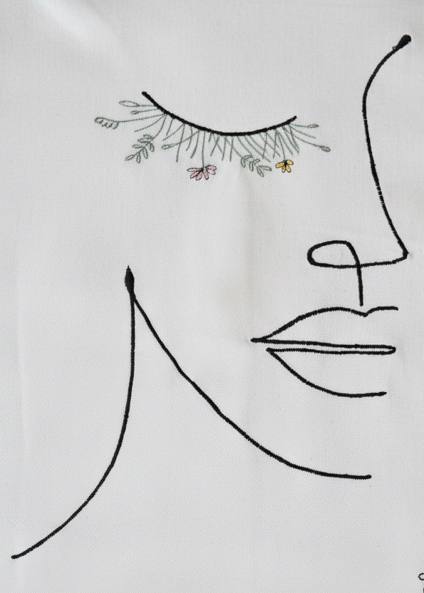 Abstract black line art on a white background