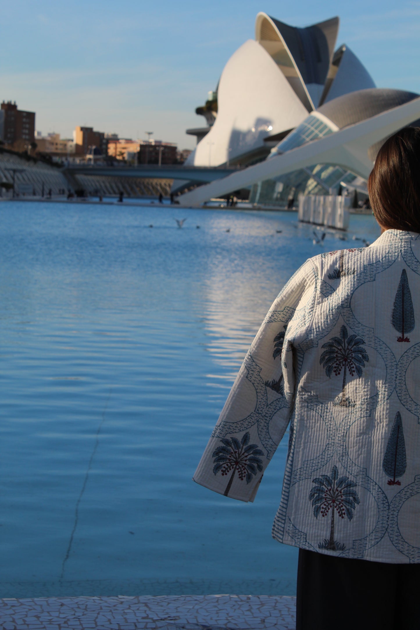 Palm Horizon | Cotton Jacket | Hand-Stamped Cotton Outerwear