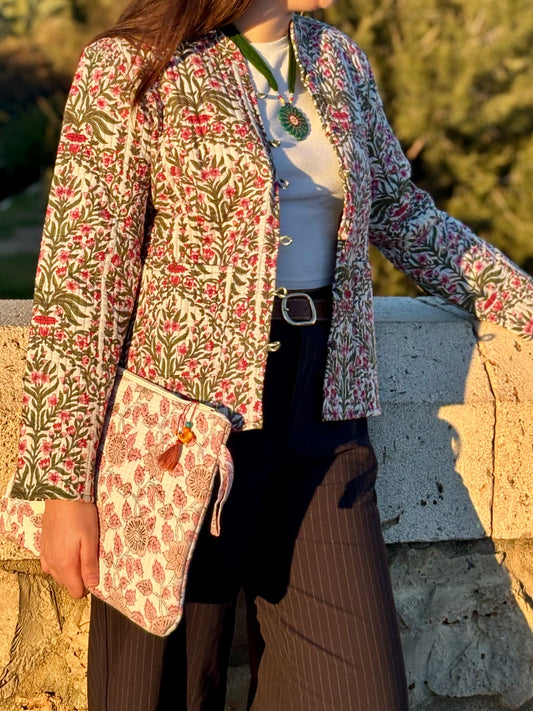 The Grove – Chaqueta reversible acolchada de algodón | Hecha a mano con algodón Kapas natural