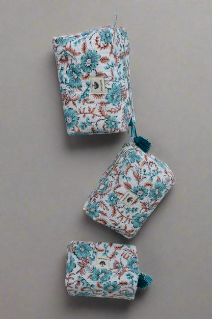 Dusky Bloom | Baumwollbeutel | Handgestempeltes Reise-Essential