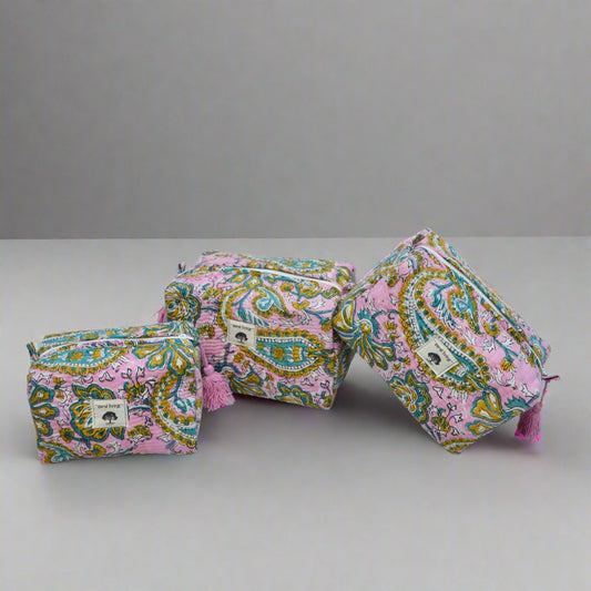 Vintage Paisley | Baumwollbeutel | Handgestempeltes Reise-Essential