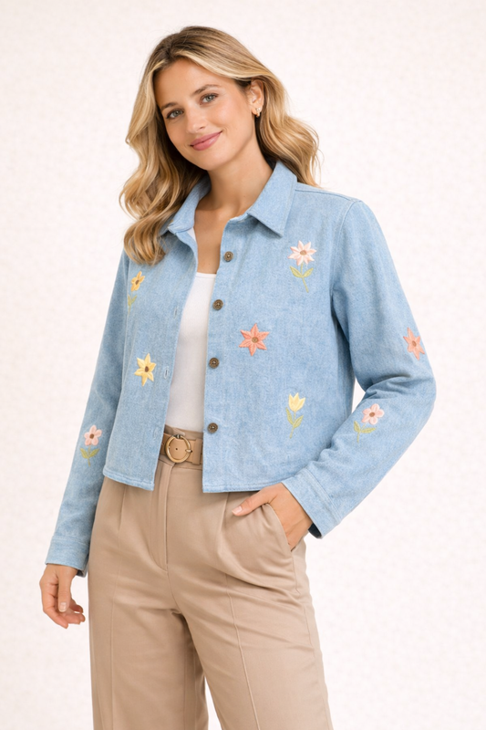 Quiet Bloom Denim Jacket