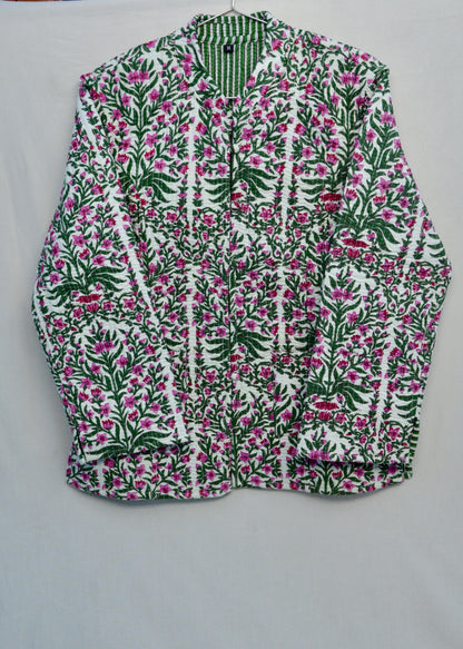 The Grove – Chaqueta reversible acolchada de algodón | Hecha a mano con algodón Kapas natural