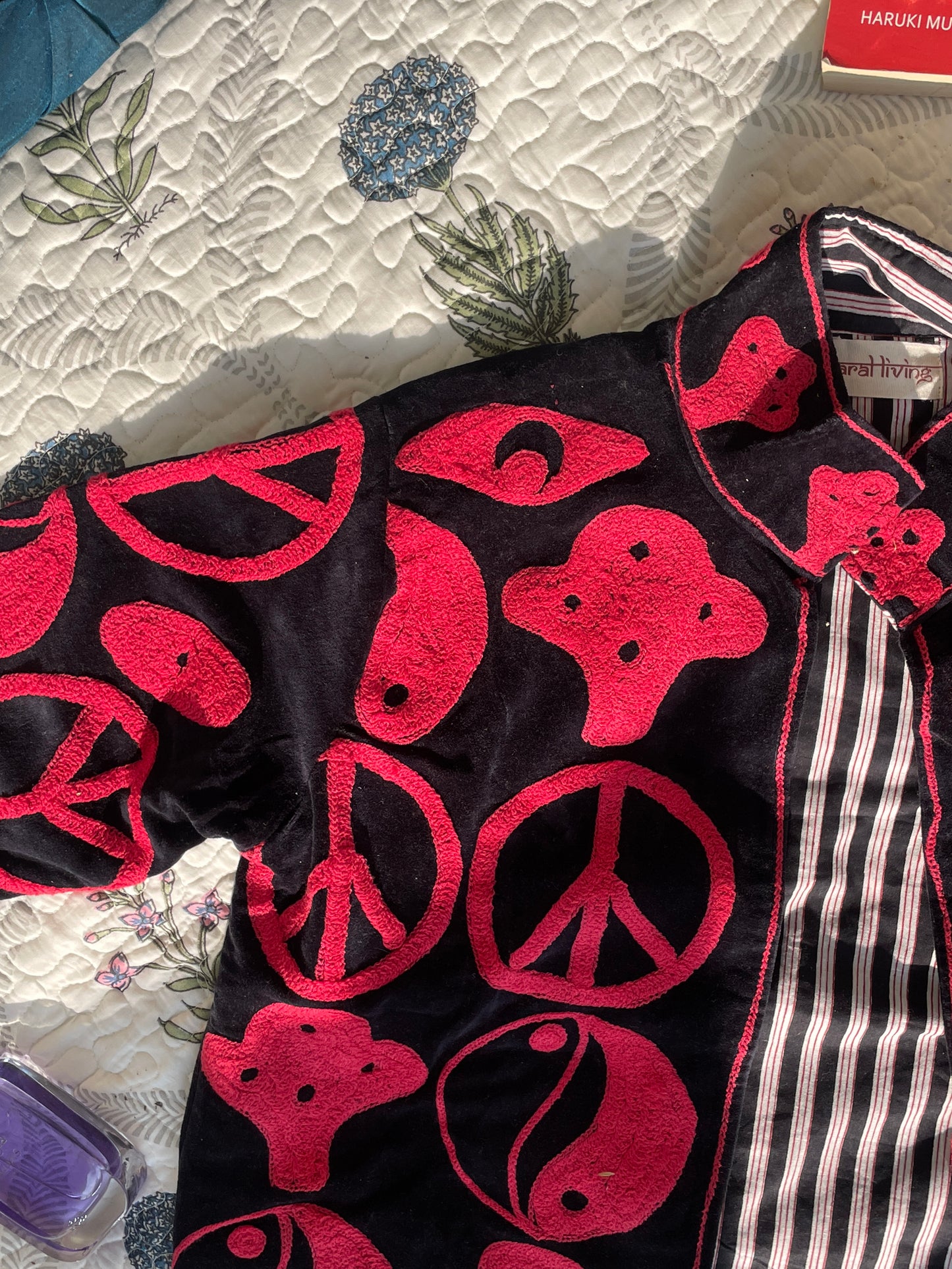 Suzani Red Velvet Jacket