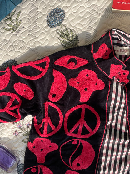 Suzani Red Velvet Jacket