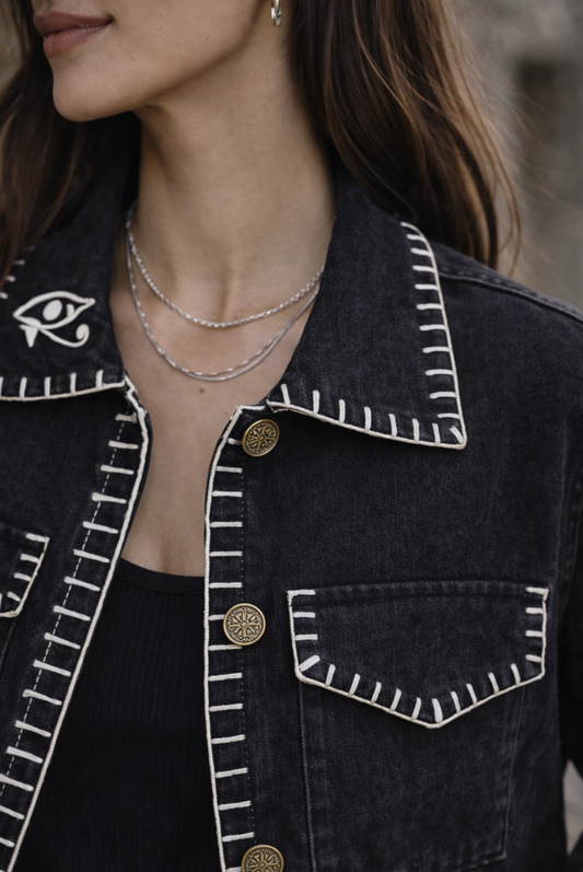 Heavy Hand-Stitched Denim Jacket