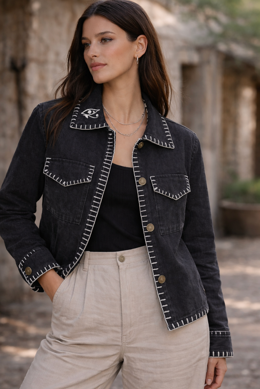 Heavy Hand-Stitched Denim Jacket