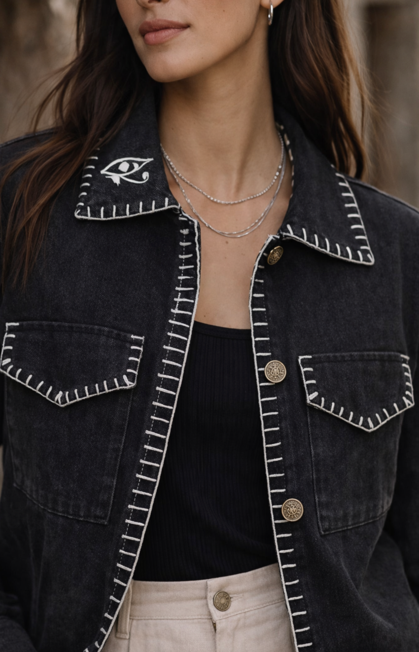 Heavy Hand-Stitched Denim Jacket