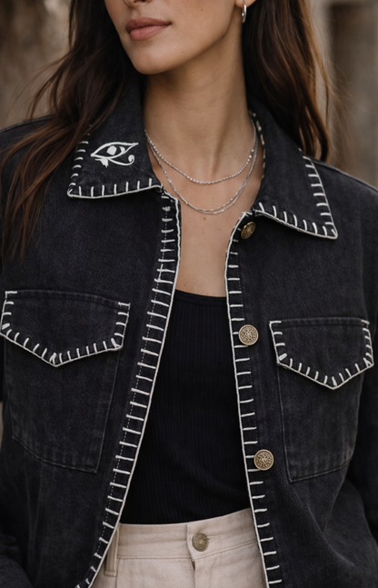 Heavy Hand-Stitched Denim Jacket