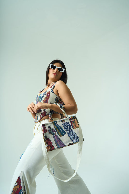 Jacquard Art Autumn Co-ord Set | Embroidered Artisan Outfit – Wearable Luxury Fashion