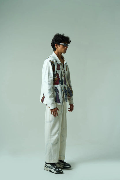 Simple Living Autumn Men Set | Embroidered Artisan Co-ord – Ethical Statement Menswear