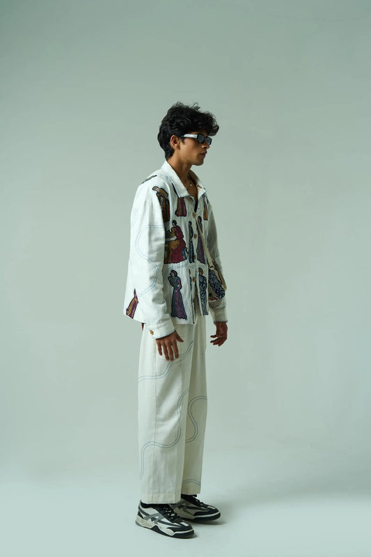 Simple Living Autumn Men Set | Embroidered Artisan Co-ord – Ethical Statement Menswear